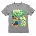 thumbnail image 1 of Tstars Paw Patrol St Patrick Four Year Lucky Boy Toddler Chase Clover 4th Birthday Gift Toddler Kids T-Shirt 2T Gray, 1 of 5