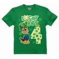 thumbnail image 1 of Tstars Paw Patrol St Patrick Four Year Lucky Boy Toddler Chase Clover 4th Birthday Gift Toddler Kids T-Shirt 5T Green, 1 of 5