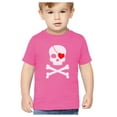 thumbnail image 1 of Tstars Pirate Skull and Heart Graphic T-shirt for Kids - Unique Valentine's Day Gift Idea - Toddler's Love Themed Tee - Perfect for Celebrating Love and Friendship - Quality Cotton Kids Shirt, 1 of 7