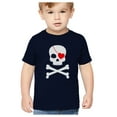 thumbnail image 1 of Tstars Pirate Skull and Heart Graphic T-shirt for Kids - Unique Valentine's Day Gift Idea - Toddler's Love Themed Tee - Perfect for Celebrating Love and Friendship - Quality Cotton Kids Shirt, 1 of 7