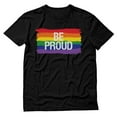 thumbnail image 1 of Tstars Be Proud LGBTQ Pride Parade Men's T-Shirt - Rainbow Flag Tee Supporting Gay and Lesbian Rights - Unique Gift for Husband - High Quality, Comfortable Cotton Shirt, 1 of 7