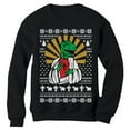 thumbnail image 1 of Tstars - Reptor Jesus Funny Dinosaur T Rex Ugly Christmas Sweater Sweatshirt X-Large Black, 1 of 4