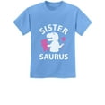 thumbnail image 1 of Tstars - Sister Saurus - Cute Gift for Big Sister Girls T-Rex Kids T-Shirt Medium California Blue, 1 of 6