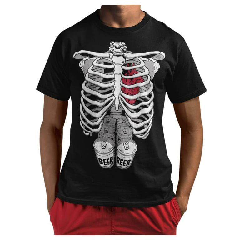 Costume Skeleton Shirt Unisex Skeleton T-shirt Halloween 