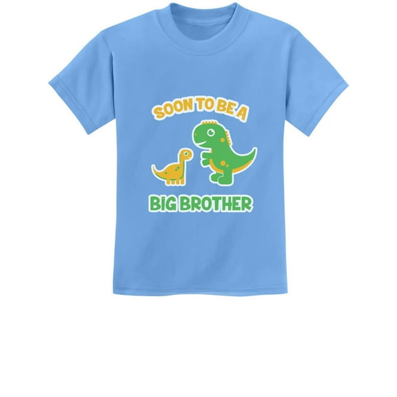 Tstars - Soon To Be A Big Brother Gift Idea - Raptor Dinosaur Kids T-Shirt 3T California Blue