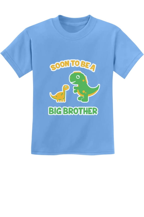 - Soon To Be A Big Brother Gift Idea - Raptor Dinosaur Kids T-Shirt Large California Blue