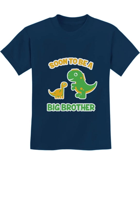 - Soon To Be A Big Brother Gift Idea - Raptor Dinosaur Kids T-Shirt X-Small Navy
