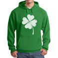 thumbnail image 1 of Tstars St. Patrick's Day Men's Hoodie - Lucky Irish Shamrock Pullover with Distressed Clover Design XX-Large Green, 1 of 5