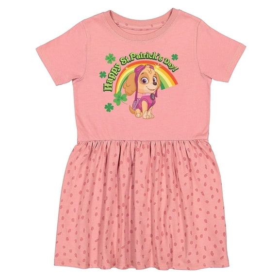 Tstars St Patricks Day Paw Patrol Skye Lucky Dress Infant Toddler Fine Jersey Dress 3T Mauvelous Spot