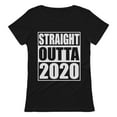 thumbnail image 1 of Tstars Straight Outta 2020 Quarantine Happy New Year Women Graphic Birthday Gift T Shirt, 1 of 5