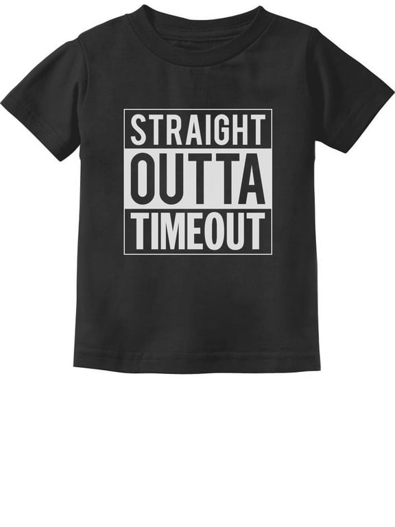 Straight Outta Timeout Kids T-shirt - Humorous Graphic Tee - Fun Graduation Gift for Boys - Toddler & Infant Shirt - Cool Attire for Back to School - Unisex Kids Apparel