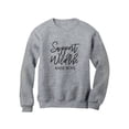 thumbnail image 1 of Tstars - Support Wildlife Raise Boys Funny Mom Women Sweatshirt Small Gray, 1 of 6