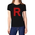 thumbnail image 1 of Tstars Team Rocket Inspired Shirt Costume Adult Halloween Shirts for Women Black Small, 1 of 5
