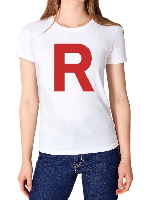 Team Rocket Inspired Shirt Costume Adult Halloween Shirts for Women White 2X-Large