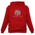 thumbnail image 1 of Tstars - To Elephants Support Women Hoodie Large Red, 1 of 4