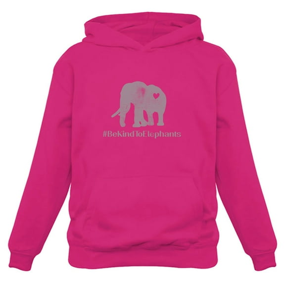 Tstars - To Elephants Support Women Hoodie XX-Large Pink