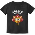 thumbnail image 1 of Tstars Turkey Shirt Toddler Infant Gobble Gobble Thanksgiving Shirts for Boys Girls 2T Black, 1 of 7