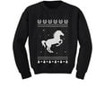 thumbnail image 1 of Tstars - Ugly Christmas Outfit Love Horses Youth Kids Sweatshirt Small Black, 1 of 3