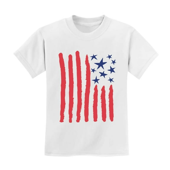 Tstars Unisex 4th of July Shirts for Patriotic USA Patriotic Children's Drawing USA Flag 4th of July American Flag Graphic Tee Independence Day Gifts for Fourth of July Kids T Shirt