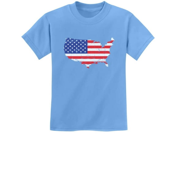 Tstars Unisex 4th of July T-Shirt - Patriotic American Flag Graphic Tee - Ideal Independence Day Outfit for Kids - Celebratory Youth Apparel for Fourth of July - Large California Blue