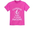 thumbnail image 1 of Tstars Unisex 6th Birthday T-shirt - Celebratory Graphic Tee for Six-Year-Olds - 6 Years of Being Awesome Theme - Ideal Gift for Birthday Parties - Youth Kids Apparel, 1 of 7