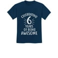 thumbnail image 1 of Tstars Unisex 6th Birthday T-shirt - Celebratory Graphic Tee for Six-Year-Olds - 6 Years of Being Awesome Theme - Ideal Gift for Birthday Parties - Youth Kids Apparel, 1 of 7