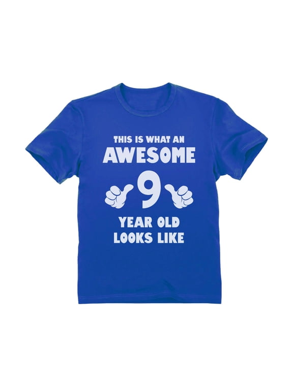 Unisex 'Awesome 9 Year Old' T-Shirt - Perfect Gift for 9th Birthday - Kid's Party Wear - Unique Birthday Celebration Tee - Humorous Youth Shirt for Boys and Girls - Cotton Kids' Apparel