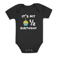 thumbnail image 1 of Tstars Unisex Half Birthday Bodysuit - Ideal 6 Month Celebration Outfit - Perfect Baby Shower Gift - Baby Boy or Girl's 1/2 Birthday Present - Cute and Quality Graphic Apparel, 1 of 6