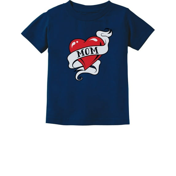 Tstars Unisex Kids T-Shirt for Boys & Girls - Adorable 'Mom' Heart Print - Ideal Valentine's & Mother's Day Gift