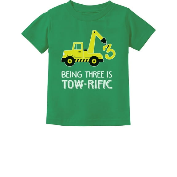 Tstars Unisex Tractor Construction Party T-shirt - Perfect 3rd Birthday Gift - Fun and Colorful Design for Three-Year-Old Kids - Toddler Birthday Celebration Tee