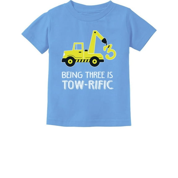 Tstars Unisex Tractor Construction Party T-shirt - Perfect 3rd Birthday Gift - Fun and Colorful Design for Three-Year-Old Kids - Toddler Birthday Celebration Tee