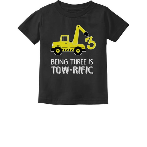Tstars Unisex Tractor Construction Party T-shirt - Perfect 3rd Birthday Gift - Fun and Colorful Design for Three-Year-Old Kids - Toddler Birthday Celebration Tee