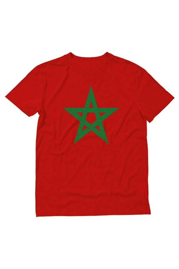 Vintage-Style Morocco Flag T-Shirt - Retro Moroccan Tee - Ideal Gift for Patriotism - Trendy National Pride Apparel - Unique Moroccan Flag Graphic Shirt - XX-Large Red