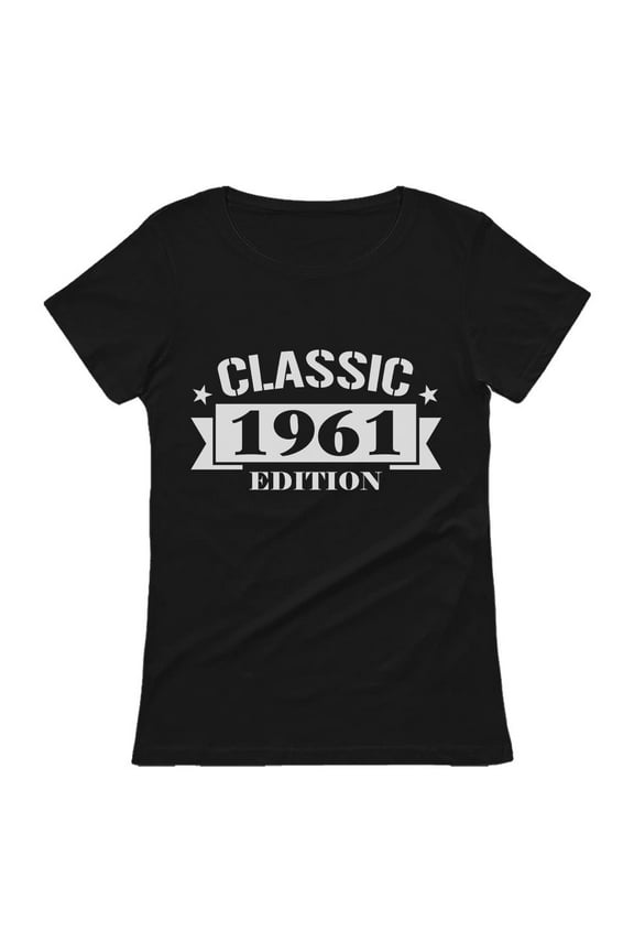 Women's 60th Birthday Gift T-Shirt - Classic 1961 Edition Graphic Tee - Ideal Birthday Present for 60 Year Olds - Unique Birthday Party Celebration Apparel - Retro-Themed Women's Shirt