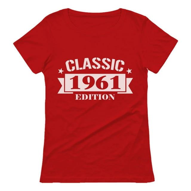 Tstars Women's 60th Birthday Gift T-Shirt - Classic 1961 Edition Graphic Tee - Ideal Birthday Present for 60 Year Olds - Unique Birthday Party Celebration Apparel - Retro-Themed Women's Shirt