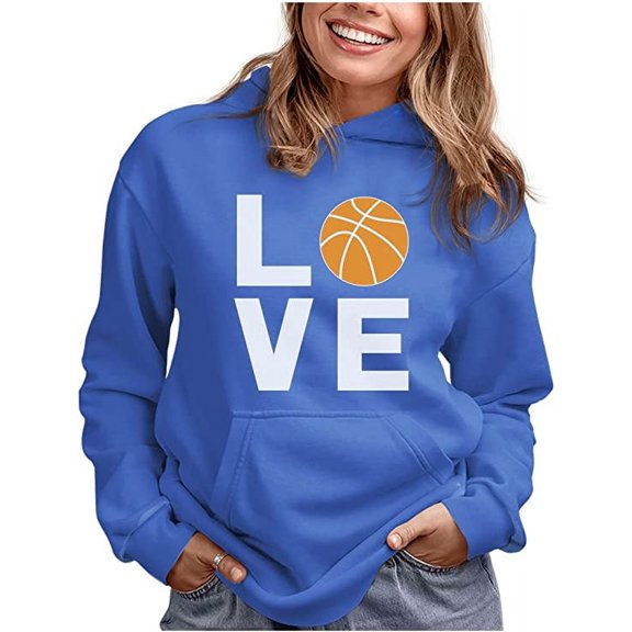 Tstars Women's Basketball Hoodie - Perfect Gift for Basketball Fans, Players, and Lovers - Cool Birthday Present - Sporty and Stylish Sweatshirt for Team Supporters