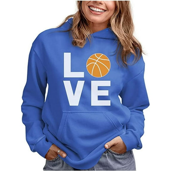 Tstars Women's Basketball Hoodie - Perfect Gift for Basketball Fans, Players, and Lovers - Cool Birthday Present - Sporty and Stylish Sweatshirt for Team Supporters