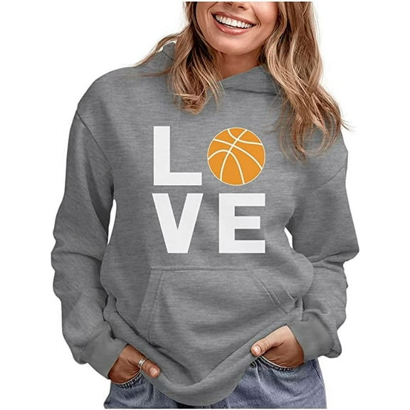 Tstars Women's Basketball Hoodie - Perfect Gift for Basketball Fans, Players, and Lovers - Cool Birthday Present - Sporty and Stylish Sweatshirt for Team Supporters