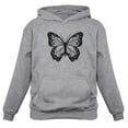 thumbnail image 1 of Tstars Women's Butterfly Graphic Sweatshirt: Cozy & Cute Hoodie - Soft & Comfy Cotton Blend Hoodie with Colorful Butterfly Print XX-Large Gray, 1 of 5