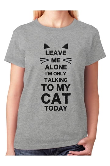 T-Shirt à Scollo latéral Cat Crazy Cat Lady Kitty Meow Top Blanc