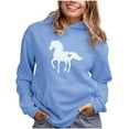 thumbnail image 1 of Tstars Women's Horse Lover Hoodie - Ideal Gift for Equestrians - Perfect Winter Birthday Gift for Women who Love Horses - Love Horses Graphic Print - Warm & Cozy Long-Sleeve Top, 1 of 6