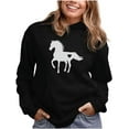 thumbnail image 1 of Tstars Women's Horse Lover Hoodie - Ideal Gift for Equestrians - Perfect Winter Birthday Gift for Women who Love Horses - Love Horses Graphic Print - Warm & Cozy Long-Sleeve Top, 1 of 6