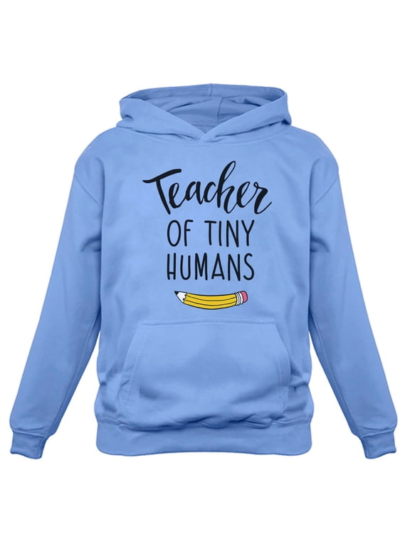 Women's Teacher of Tiny Humans Hoodie - Teacher Apparel for Back to School - Unique Educational Gift - High Quality Teacher Appreciation & Casual Classroom Wear - Funny Teaching-Themed Clothing
