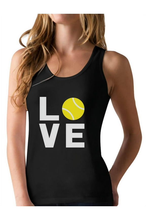Women's Tennis Tank Top - Love Tennis Racerback Tank Top - Perfect Birthday Gift Idea for Sporty Women - Cool Athletic Apparel for Tennis Fans and Players - High-Quality Graphic Print