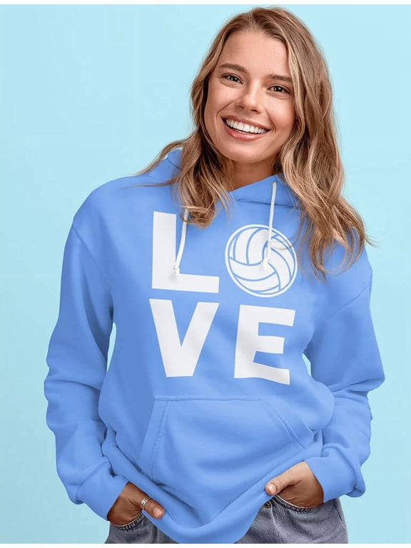 Women's Volleyball Hoodie - Ideal Sport Gift for Fans and Players - Size XL - California Blue