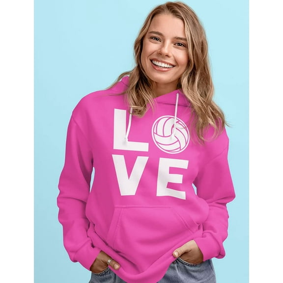 Tstars Women's Volleyball Hoodie - Ideal Sport Gift for Fans and Players - Size S - Pink