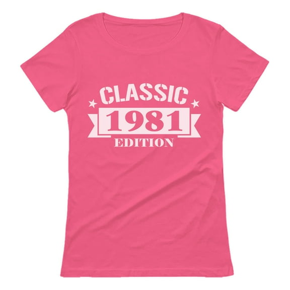 Tstars Womens 40th Birthday Gift Birthday Gift for 40 Year Old Shirt 1981 Classic Edition Graphic Tee Birthday Party Birthday Shirts for Women T Shirt