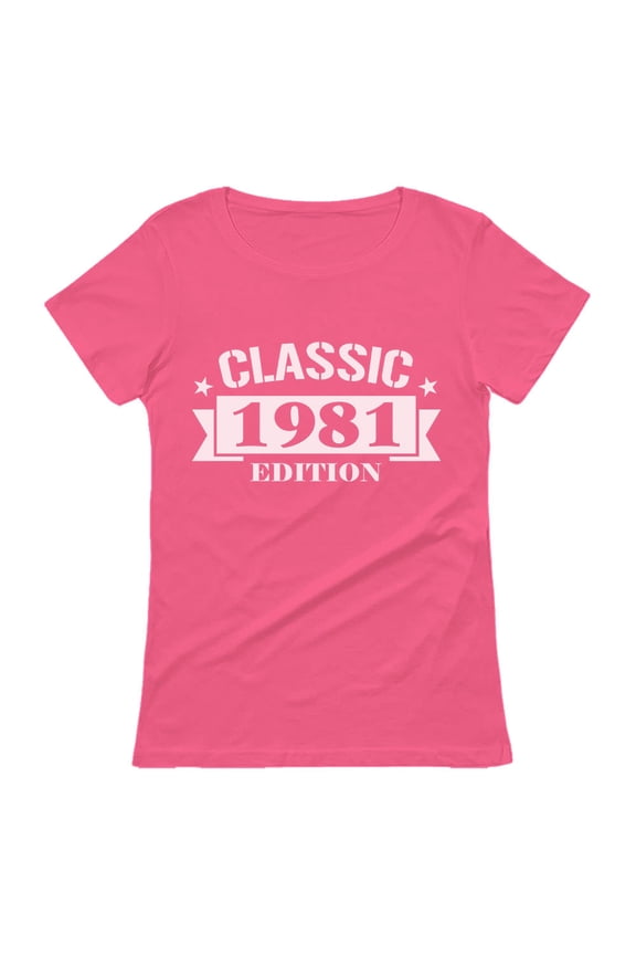 Womens 40th Birthday Gift Birthday Gift for 40 Year Old Shirt 1981 Classic Edition Graphic Tee Birthday Party Birthday Shirts for Women T Shirt