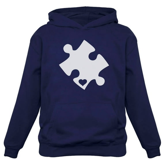 Tstars Womens Autism Awareness Heart Cut Puzzle Autistic Spectrum Awareness Acceptance Autistic Support Shirts for Womens Hoodie