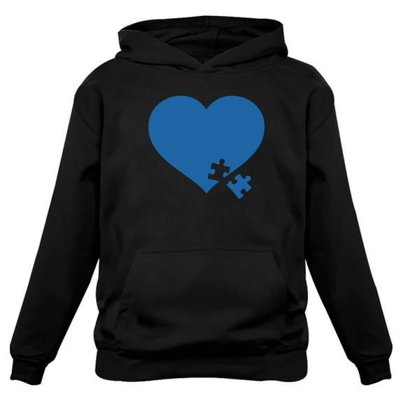 Tstars Womens Autism Awareness Heart Puzzle Hoodie Autism Awareness Month Autistic Spectrum Awareness Acceptance Autistic Support Shirts for Womens Hoodie